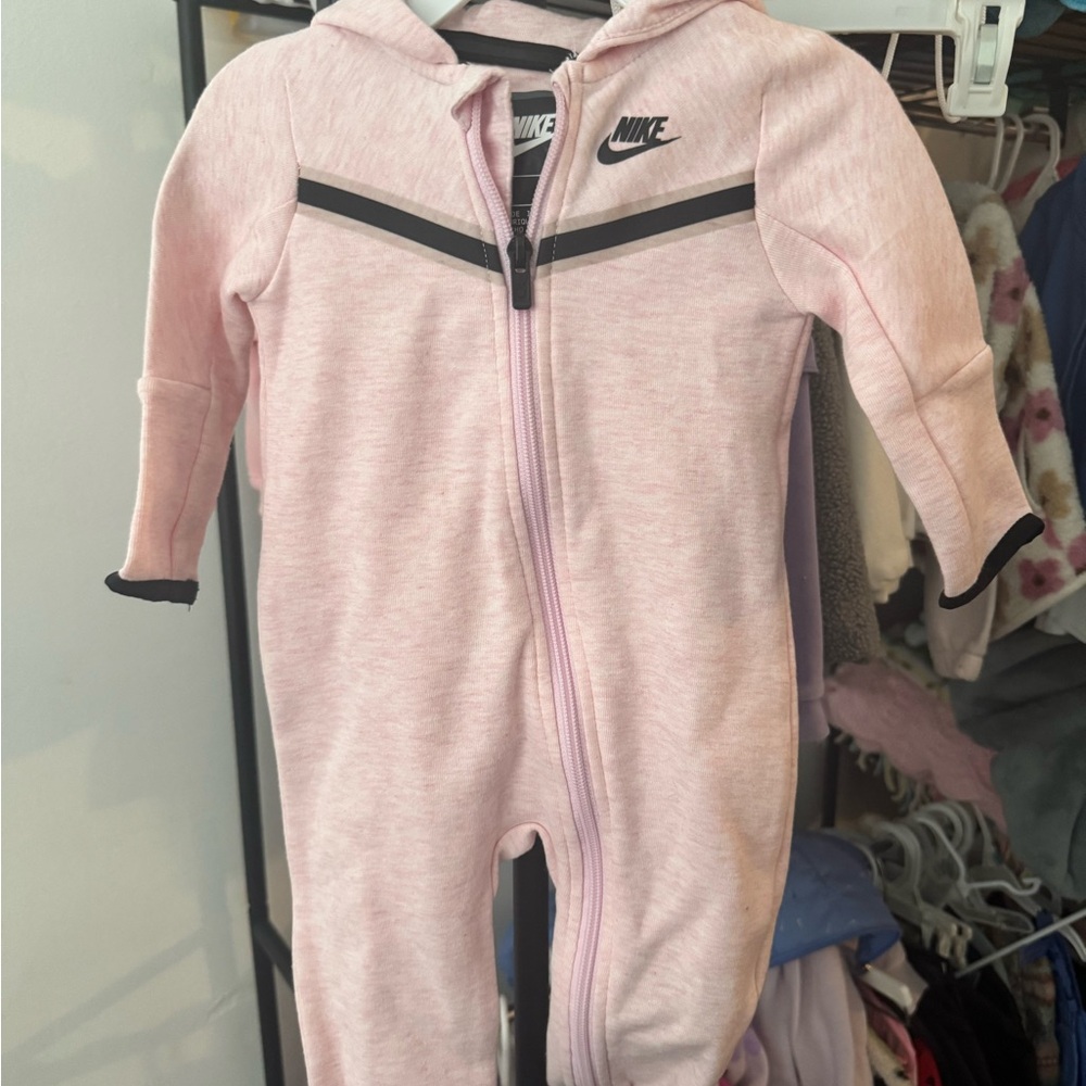 Nike Light Pink Kids Footie One Piece